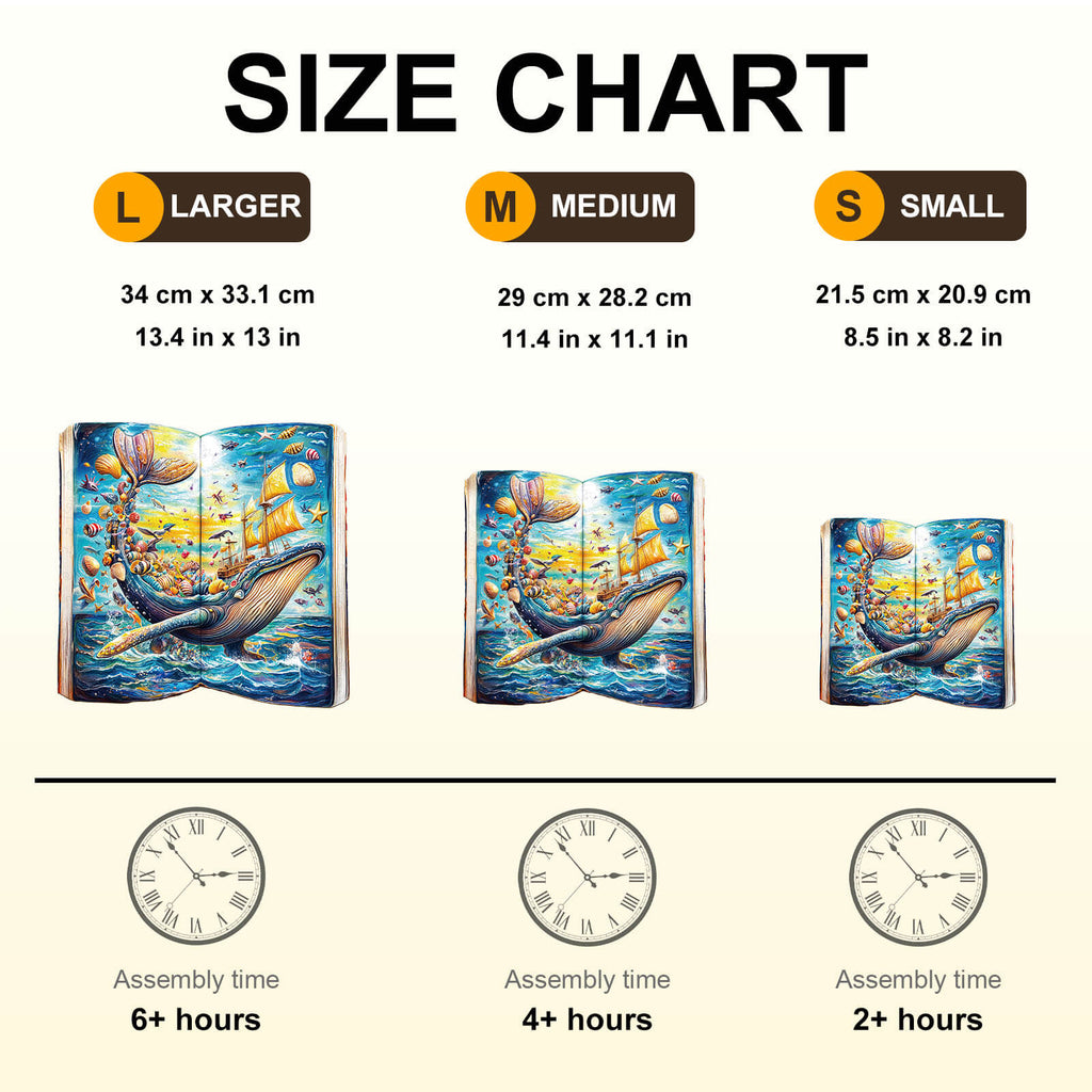 Whale Story-2 Wooden Jigsaw Puzzle