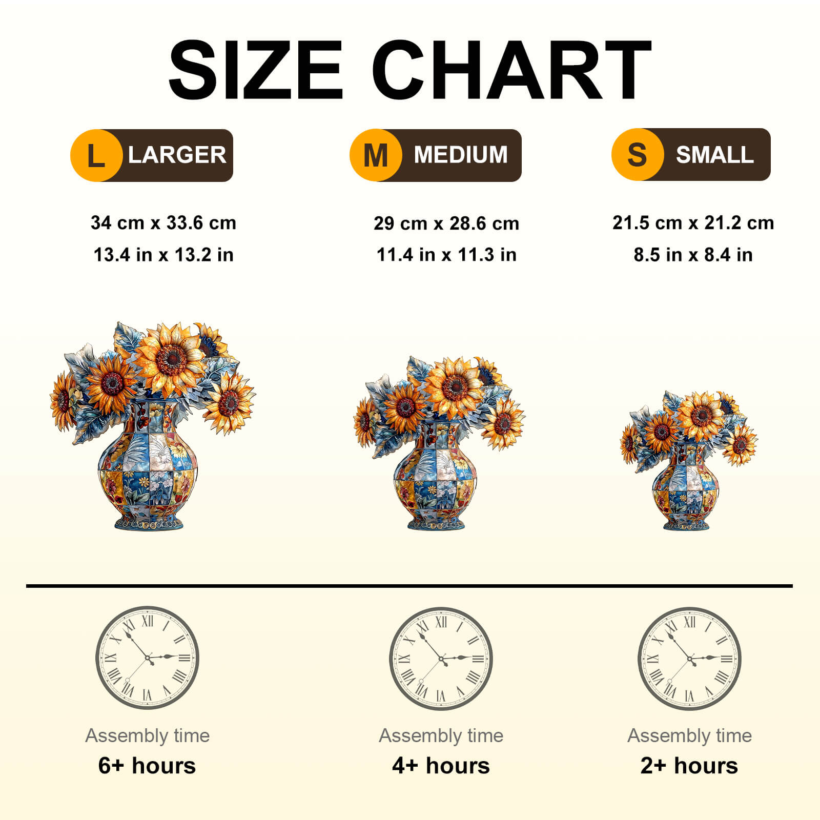 patchwork sunflower Wooden Jigsaw Puzzle