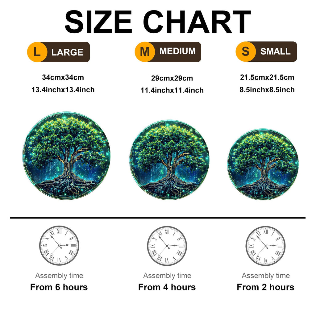Mechanical tree of life Wooden Jigsaw Puzzle