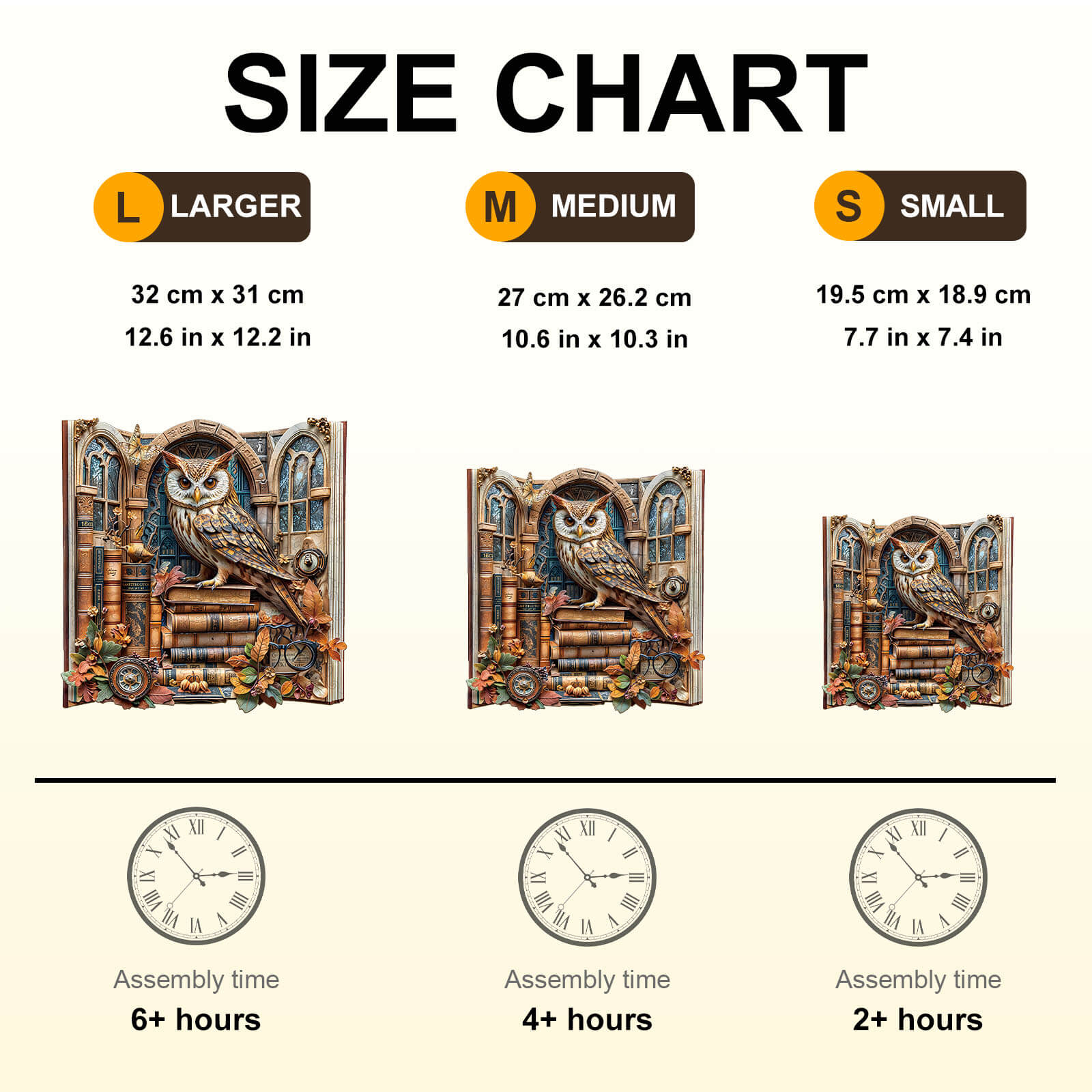 Bookcase owl Wooden Jigsaw Puzzle
