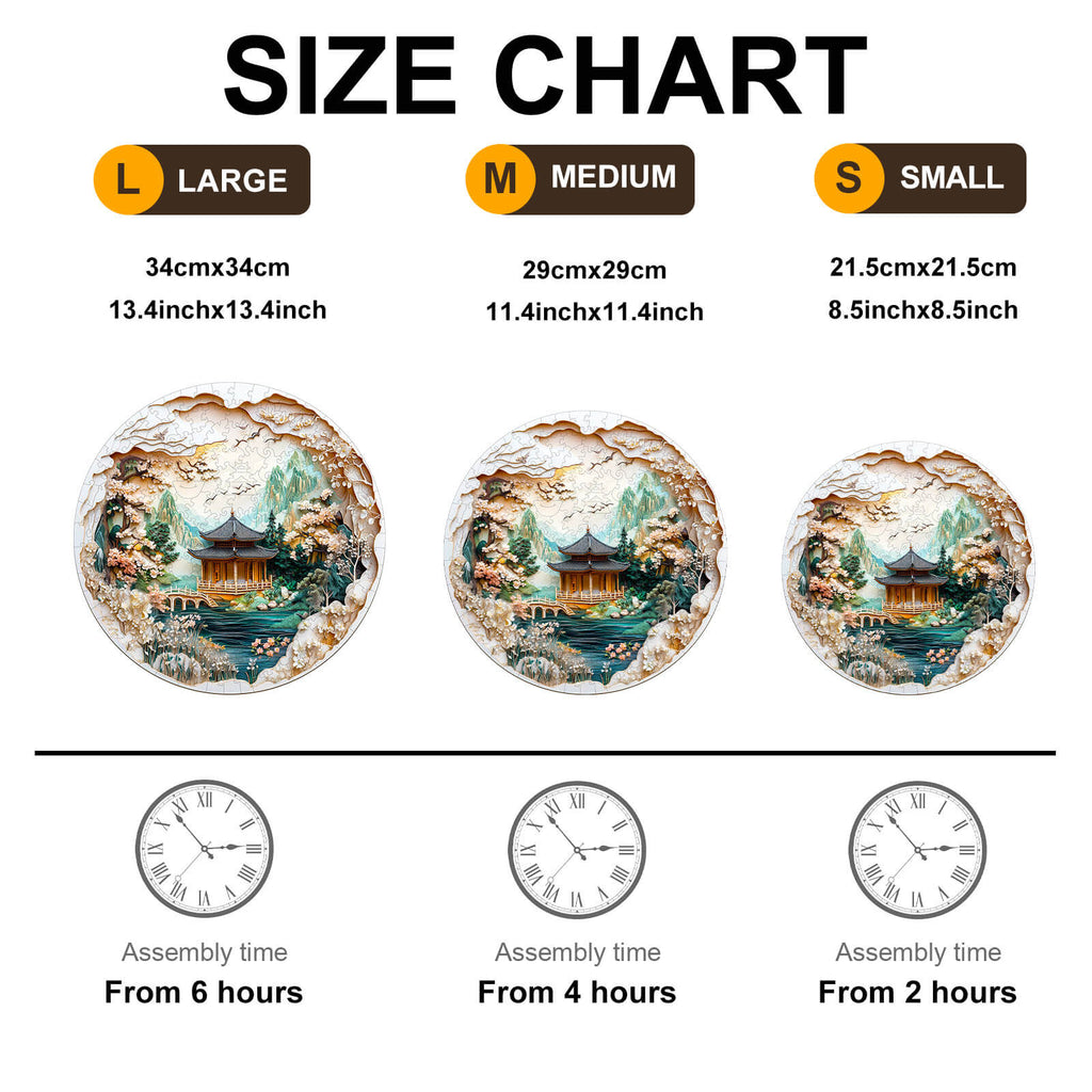 3D Chinese Landscape Painting Wooden Jigsaw Puzzle
