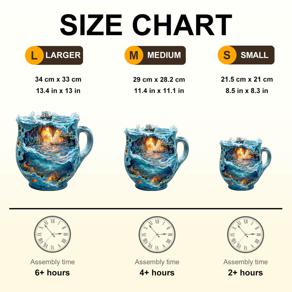 Sea navigation mug Wooden Jigsaw Puzzle