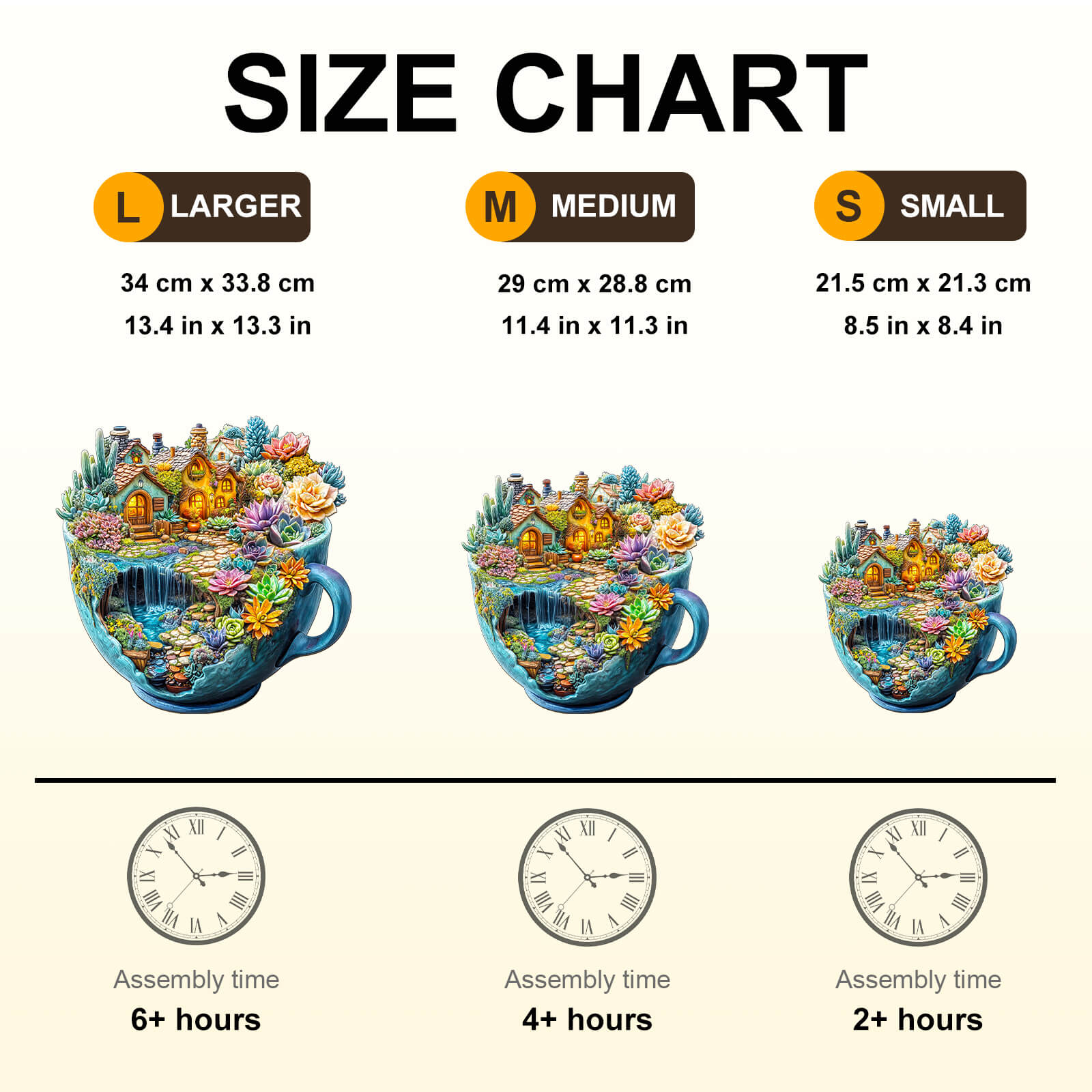 Succulent Mug Wooden Jigsaw Puzzle