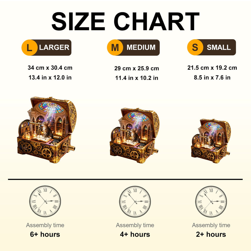 Kitten Music Box Wooden Jigsaw Puzzle