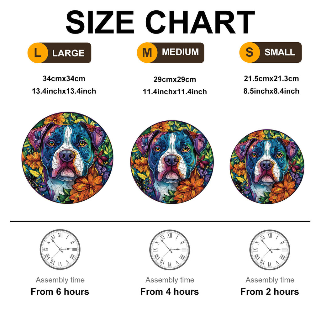 Blooming Loyalty dog Wooden Jigsaw Puzzle