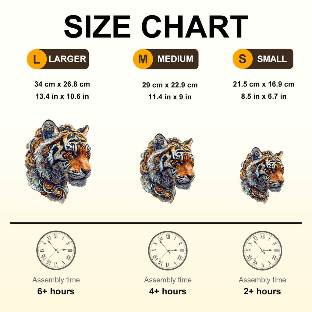 Golden mechanical tiger Wooden Jigsaw Puzzle