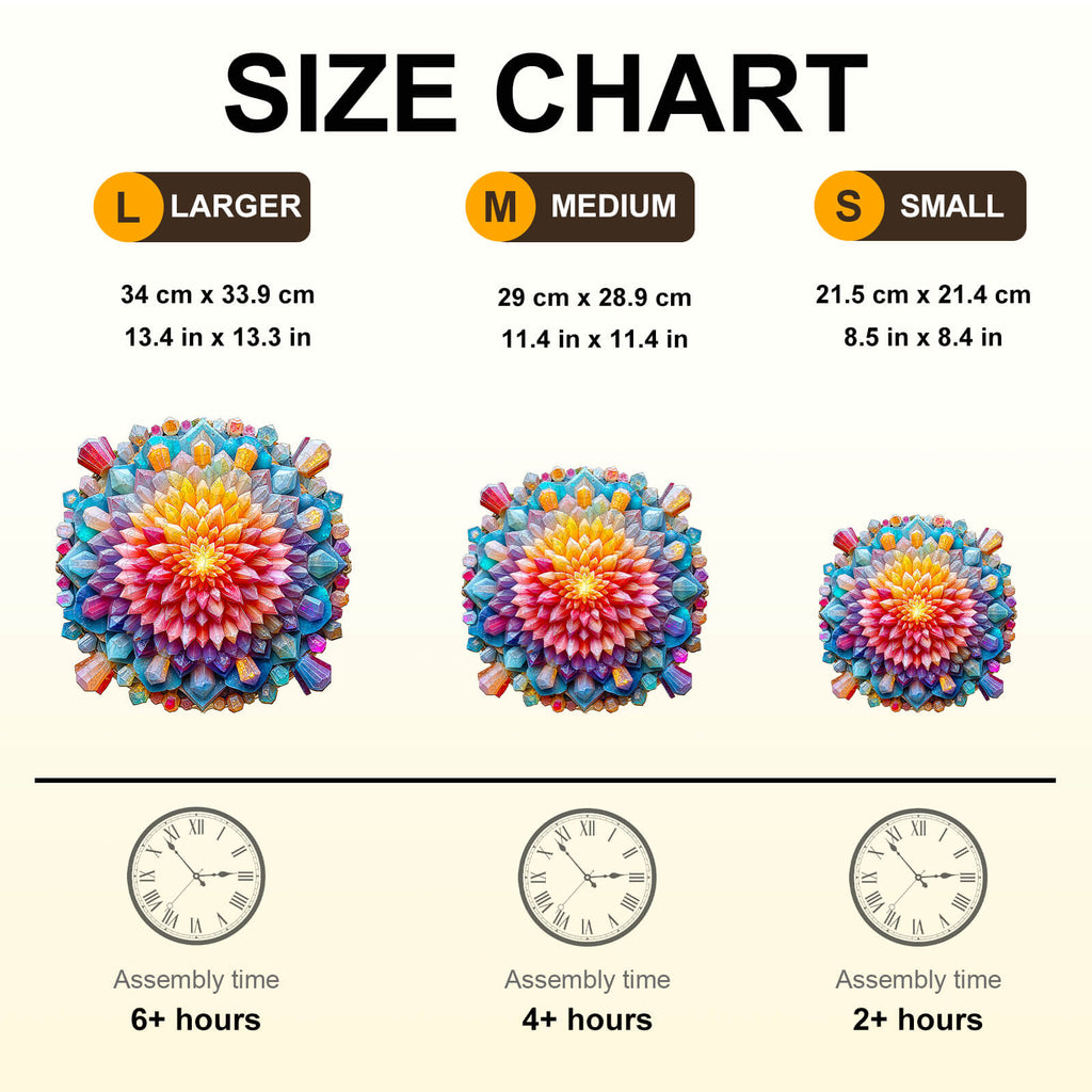 Crystal Mandala Wooden Jigsaw Puzzle
