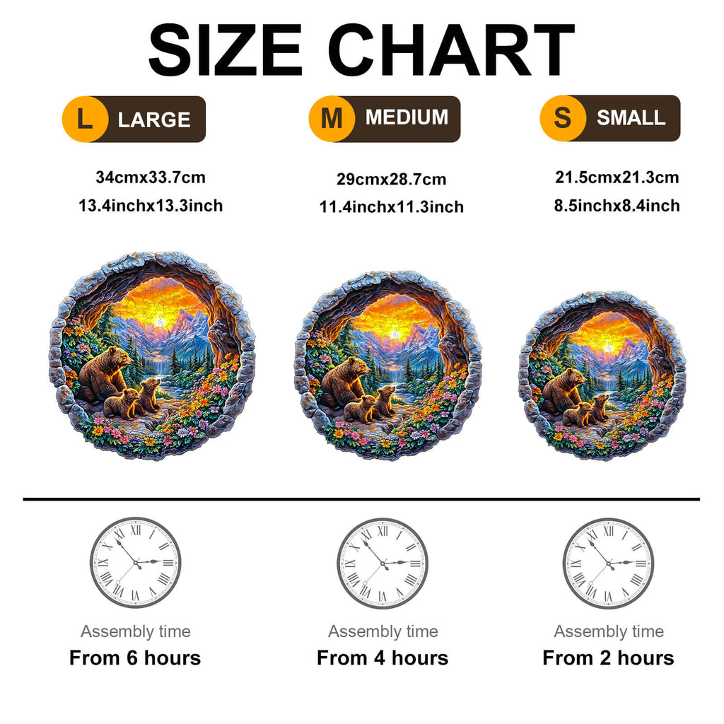 3D Bear's Journey Wooden Jigsaw Puzzle