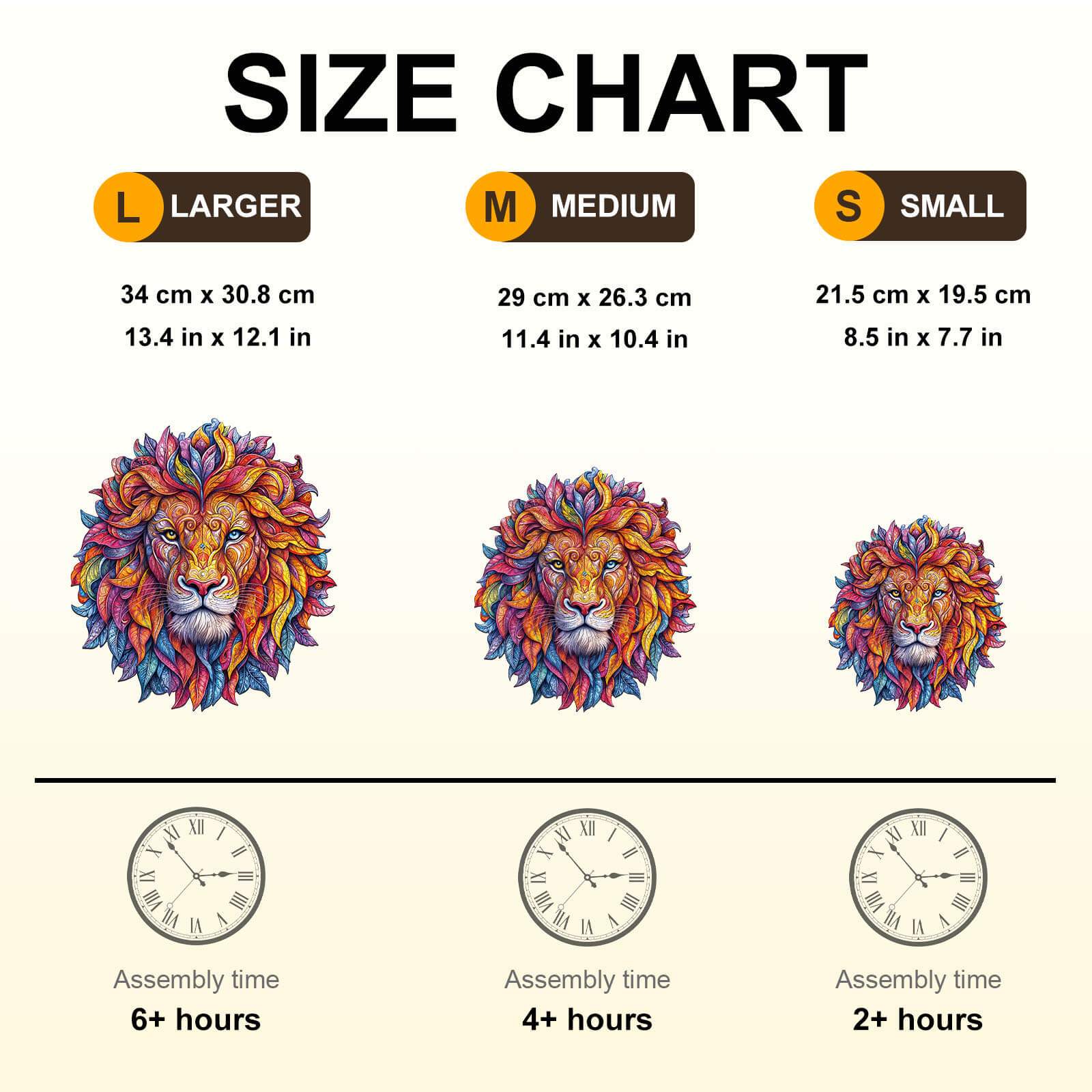 Vivid lion Wooden Jigsaw Puzzle