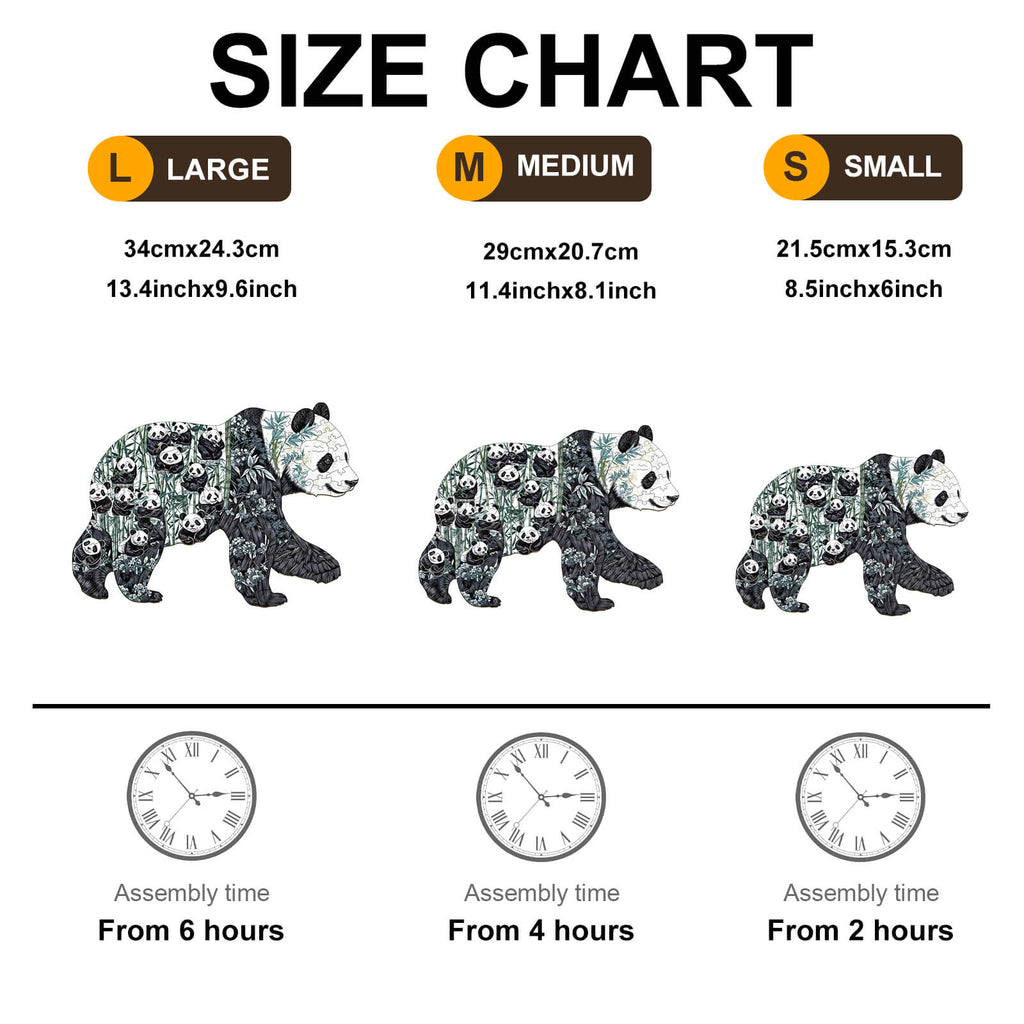 Panda Paradise  Wooden Jigsaw Puzzle