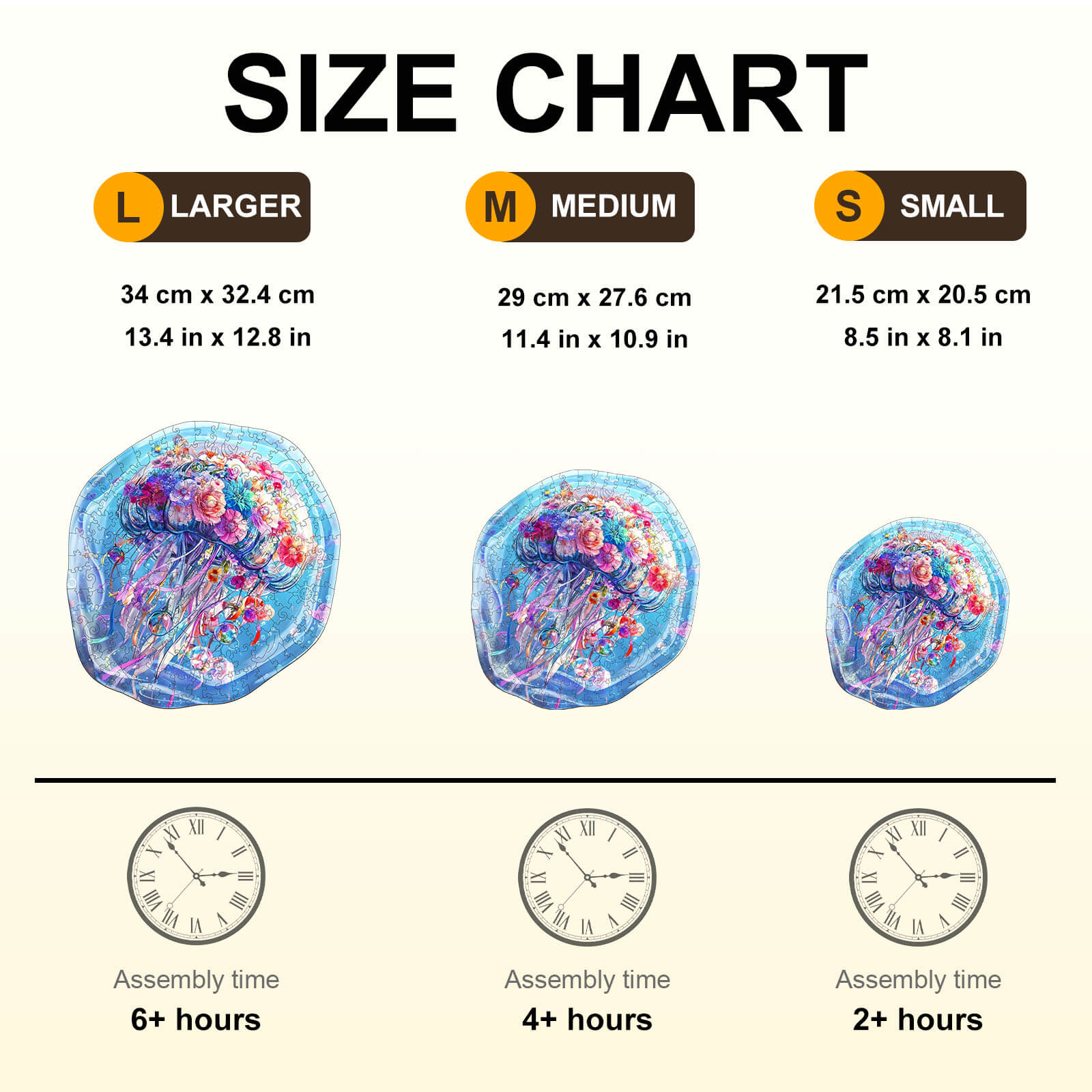 Flower Jellyfish Wooden Jigsaw Puzzle