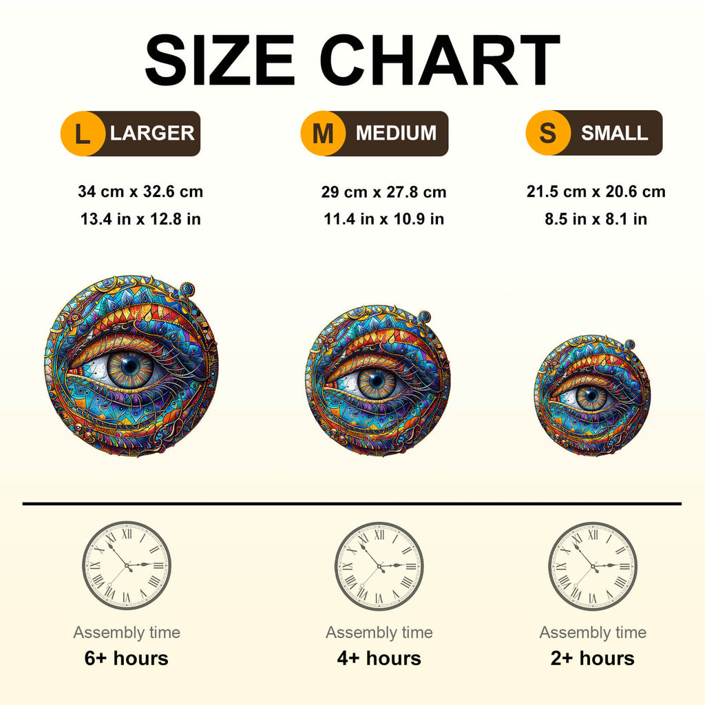 Mysterious eyes-2 Wooden Jigsaw Puzzle