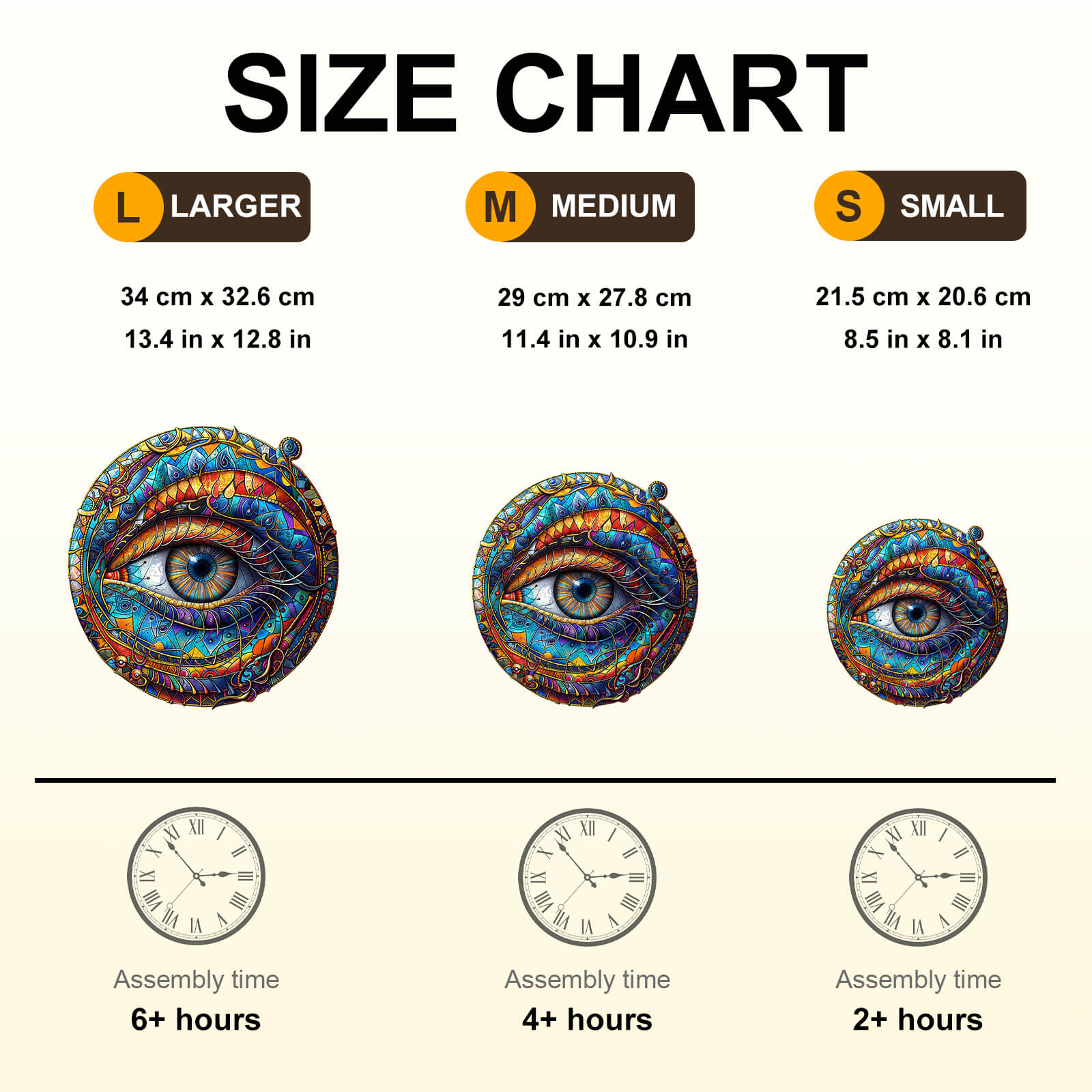Mysterious eyes-2 Wooden Jigsaw Puzzle