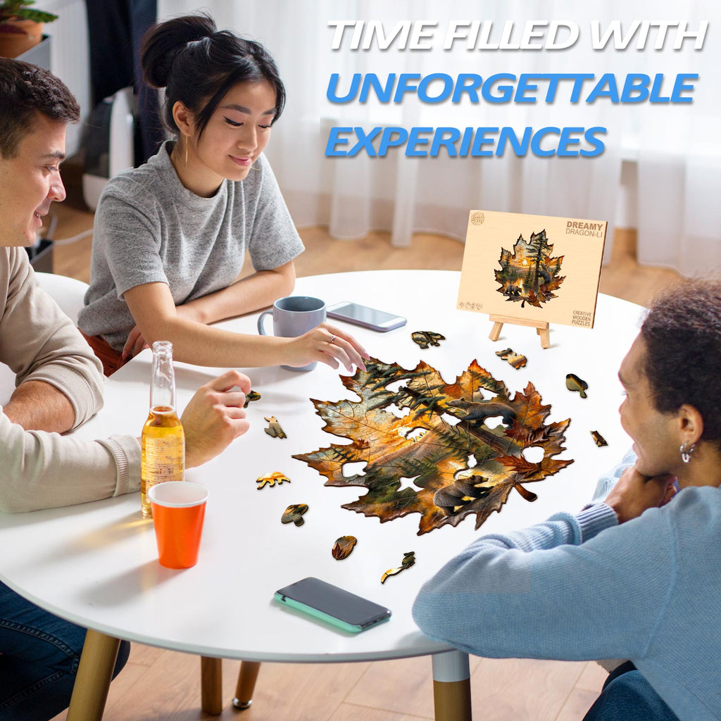 Brown Bear Autumn Wooden Jigsaw Puzzle