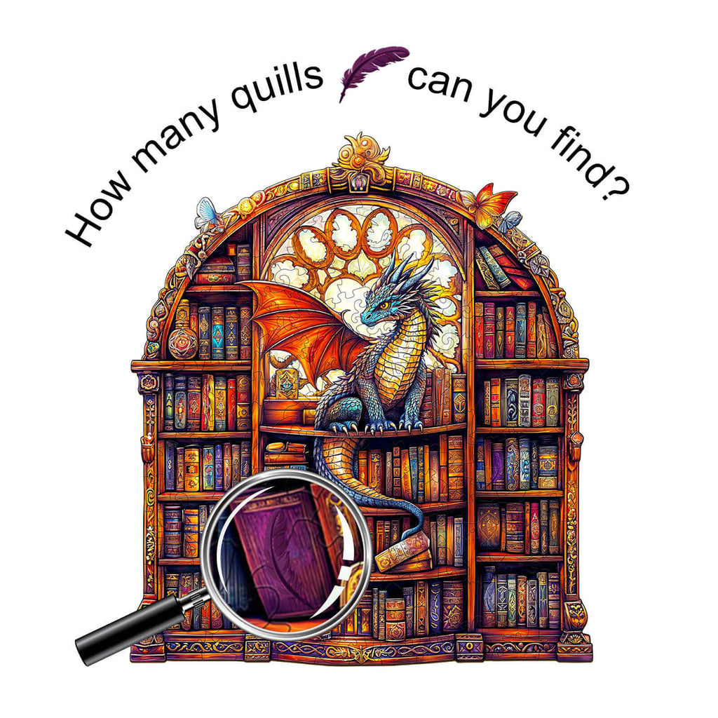 SEEK AND FIND QUILLS Wooden Jigsaw Puzzle