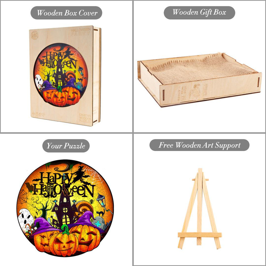 Happy Halloween Wooden Jigsaw Puzzle