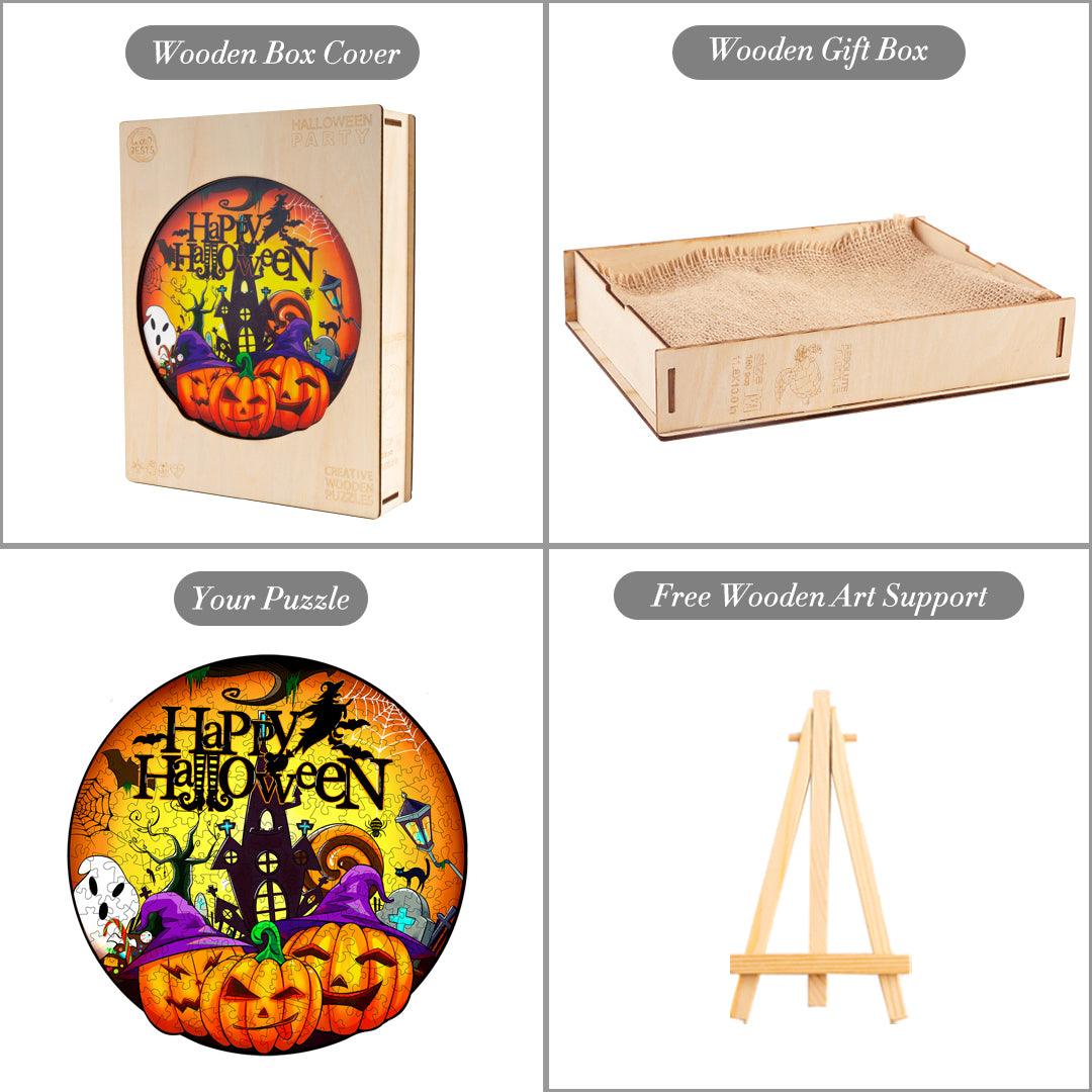 Happy Halloween Wooden Jigsaw Puzzle