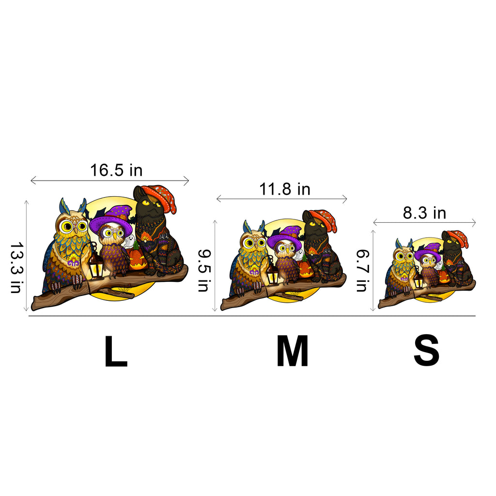 Halloween Owls Wooden Jigsaw Puzzle