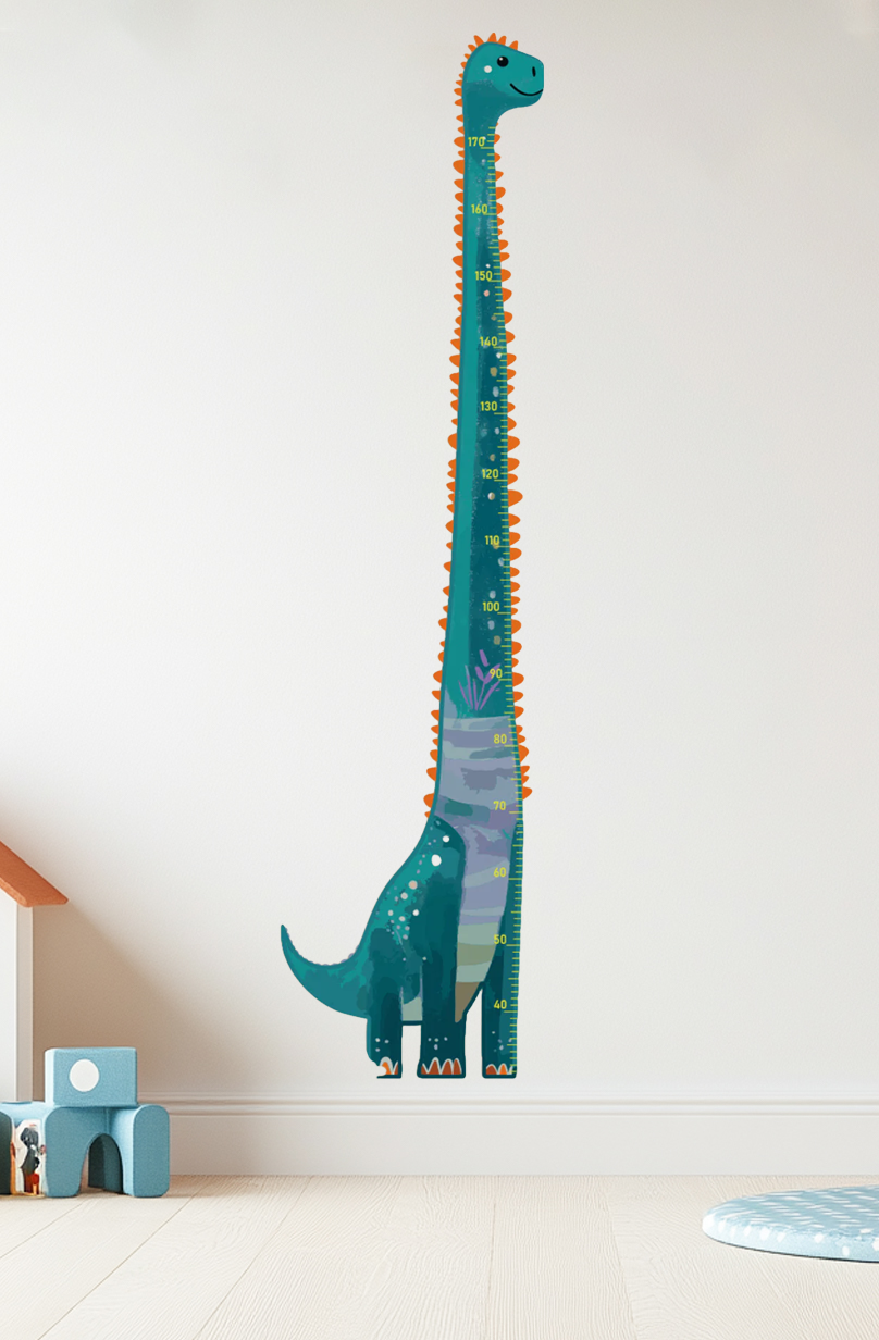 Friendly Dinosaur Growth Chart Wall Decal