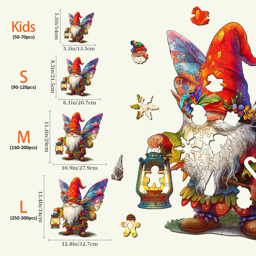 Christmas Gnome Wooden Jigsaw Puzzle