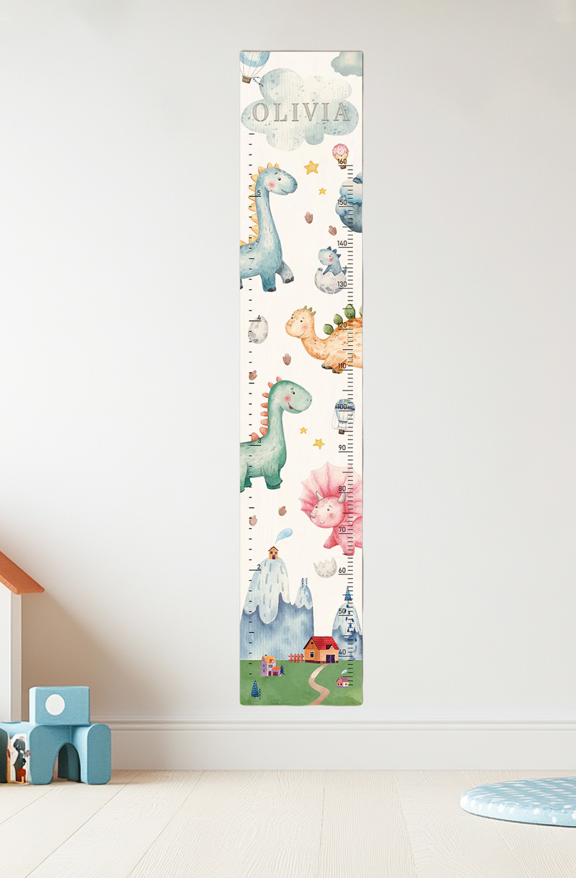 Personalized Wooden Dinosaur Growth Chart Height Ruler
