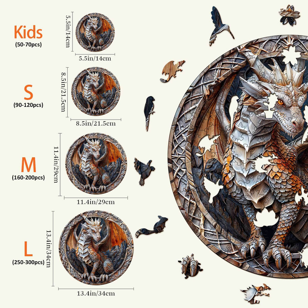 Cave Dragon Wooden Jigsaw Puzzle