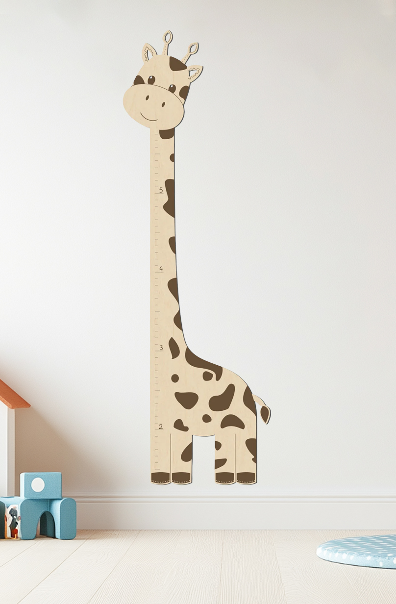 Wooden Giraffe Growth Chart for Kids