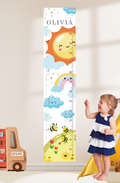 Personalized Wooden Rainbow Growth Chart Height Ruler
