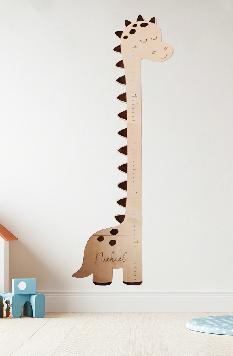 Personalized Wooden Dinosaur Growth Chart