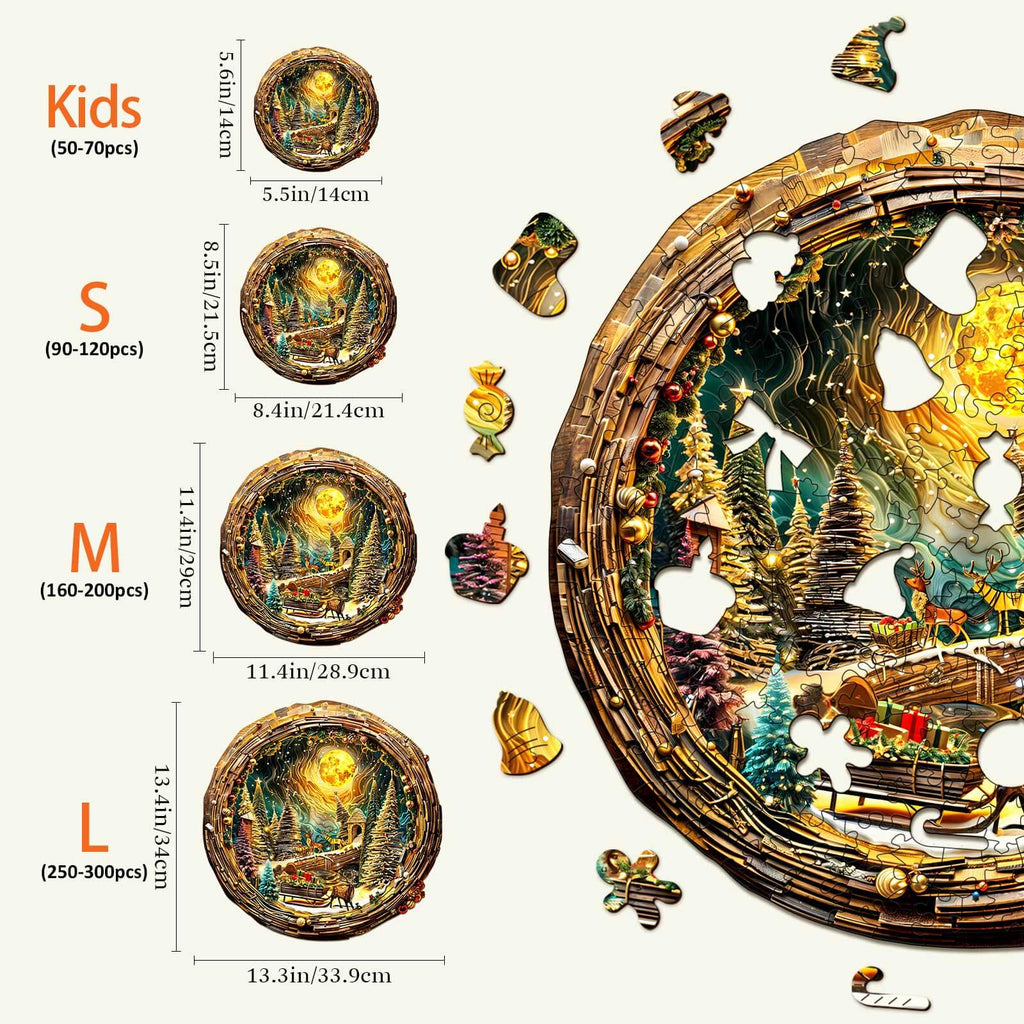 3D Christmas Eve-2 Wooden Jigsaw Puzzle
