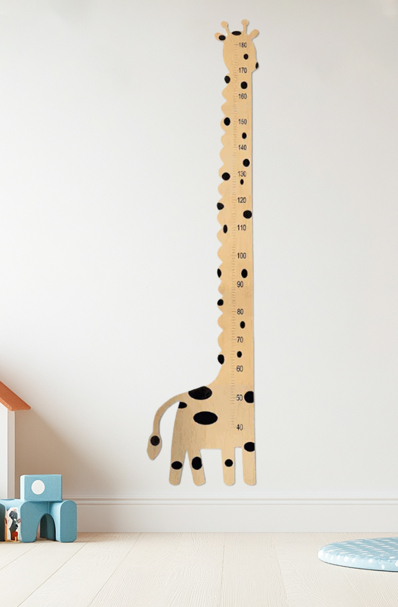 Wooden Giraffe Growth Chart Height Ruler for Kids