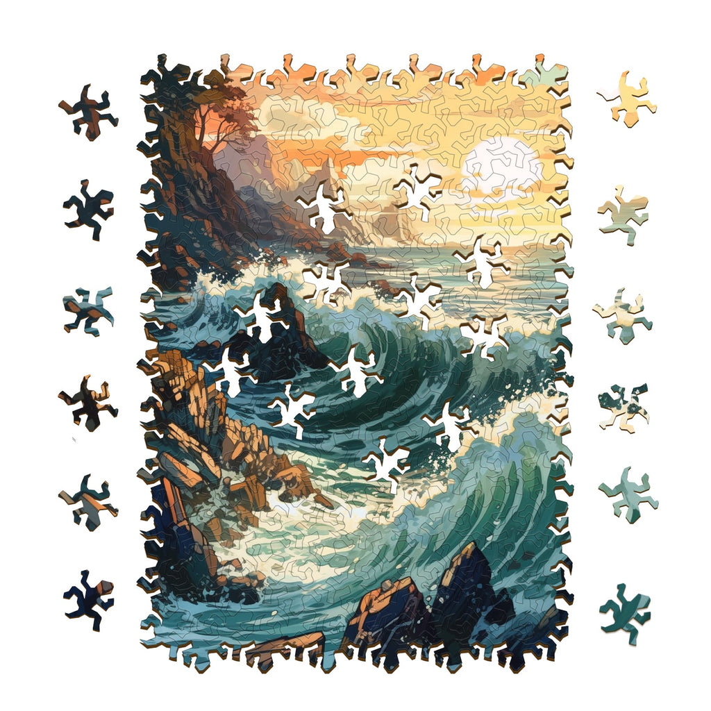 Seaside Sunset Wooden Jigsaw Puzzle