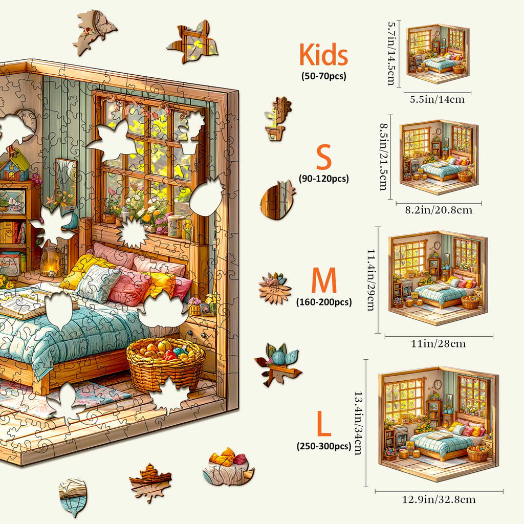 3D Warm Room Wooden Jigsaw Puzzle
