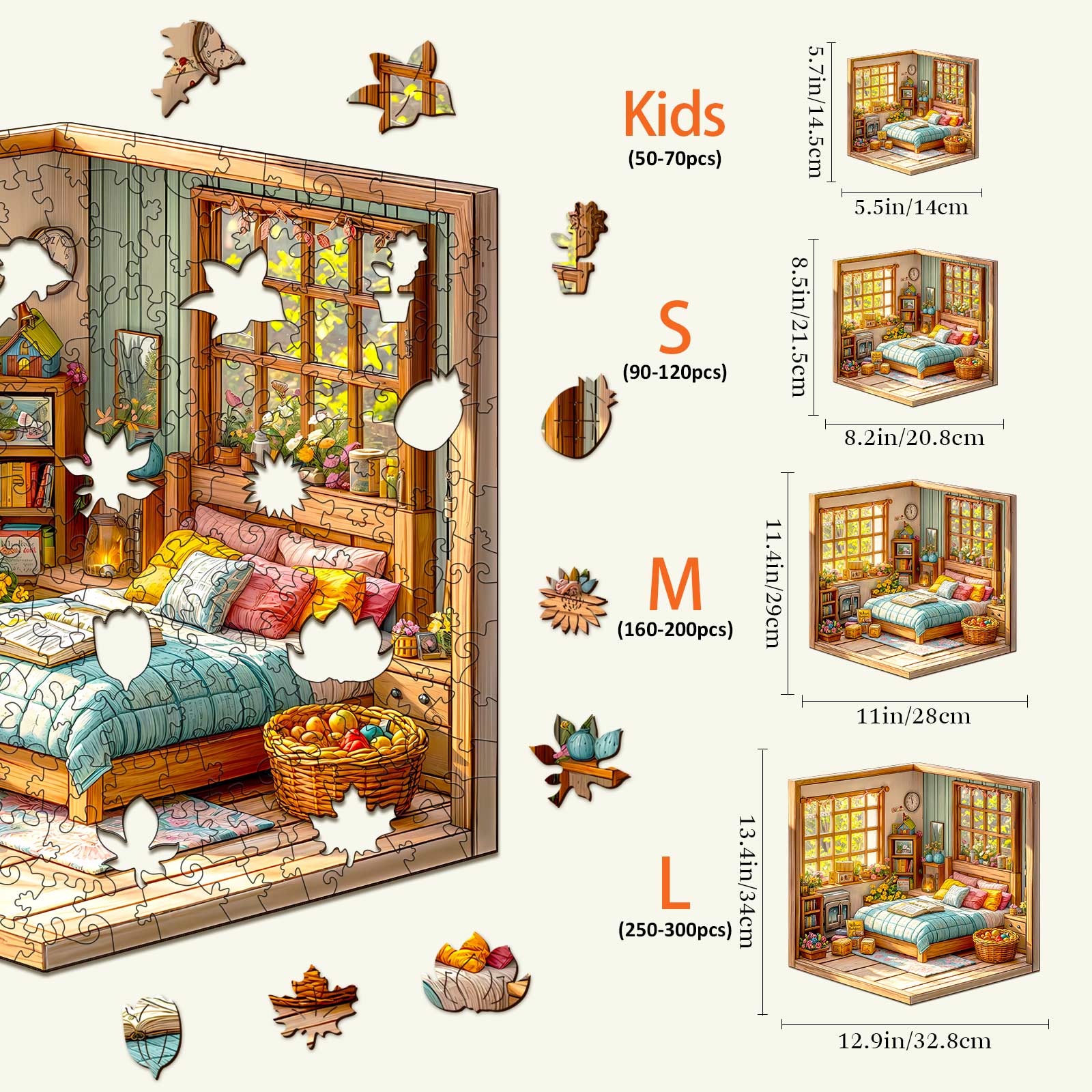 3D Warm Room Wooden Jigsaw Puzzle