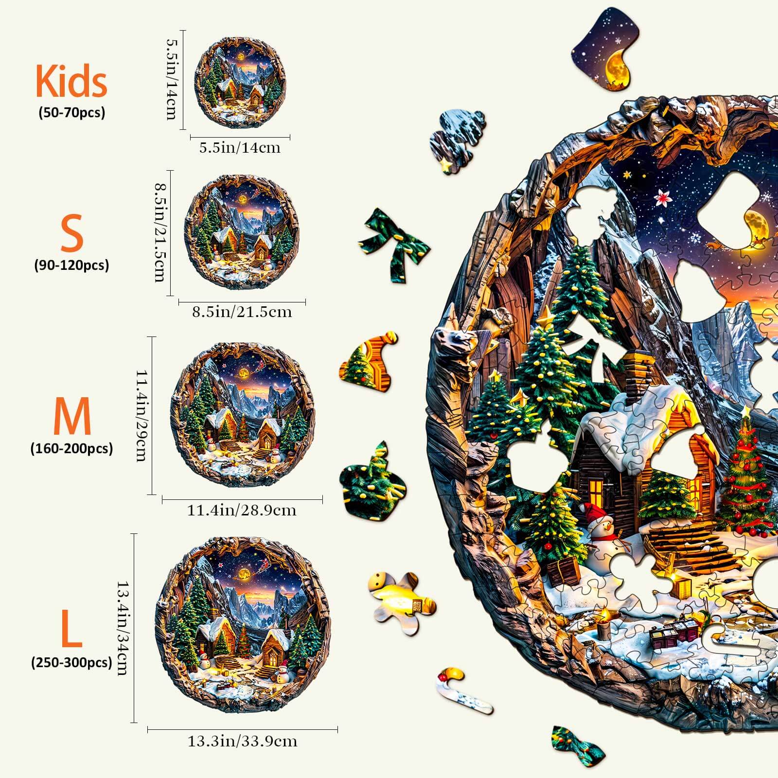 Christmas Eve Wooden Jigsaw Puzzle