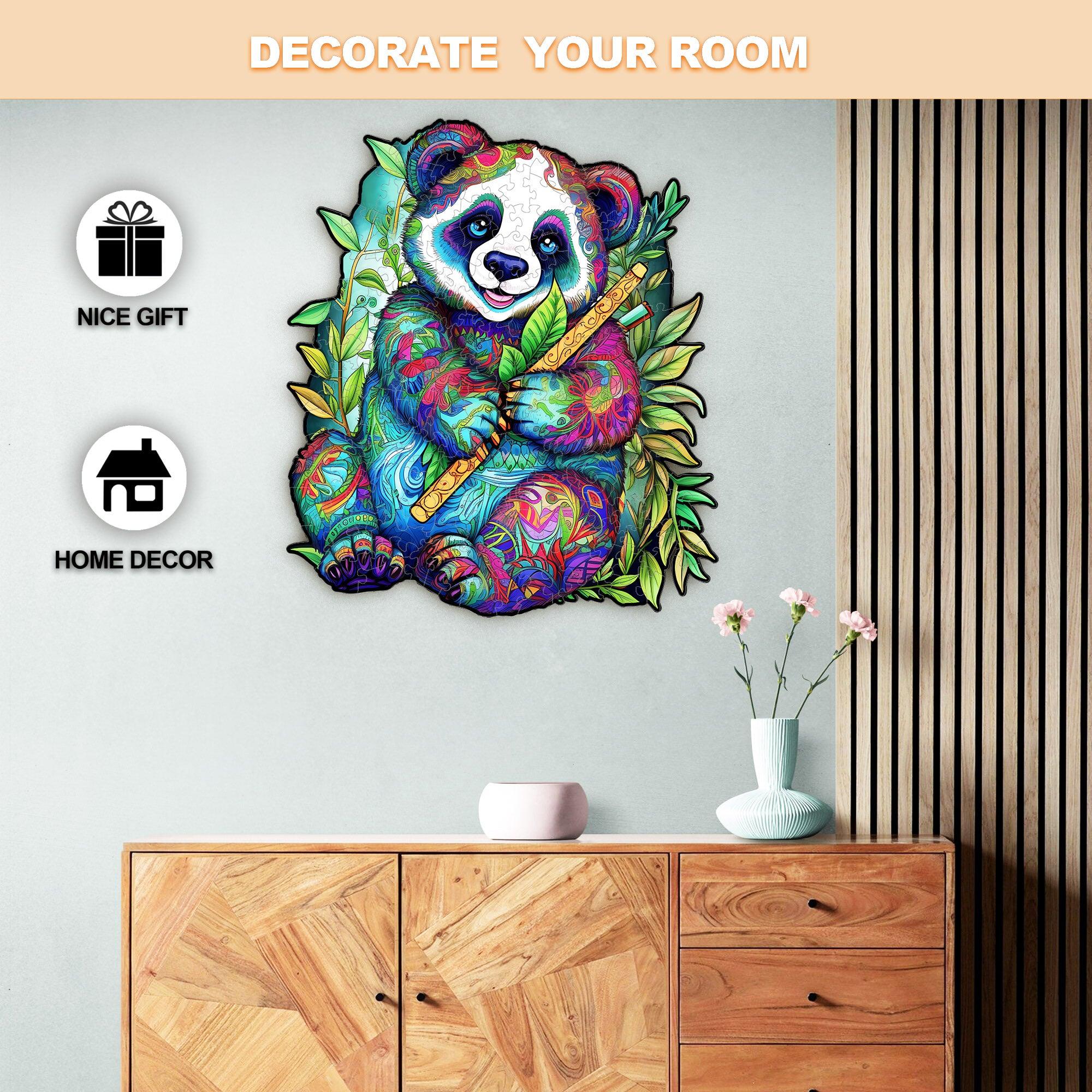 Cute Panda Wooden Jigsaw Puzzle