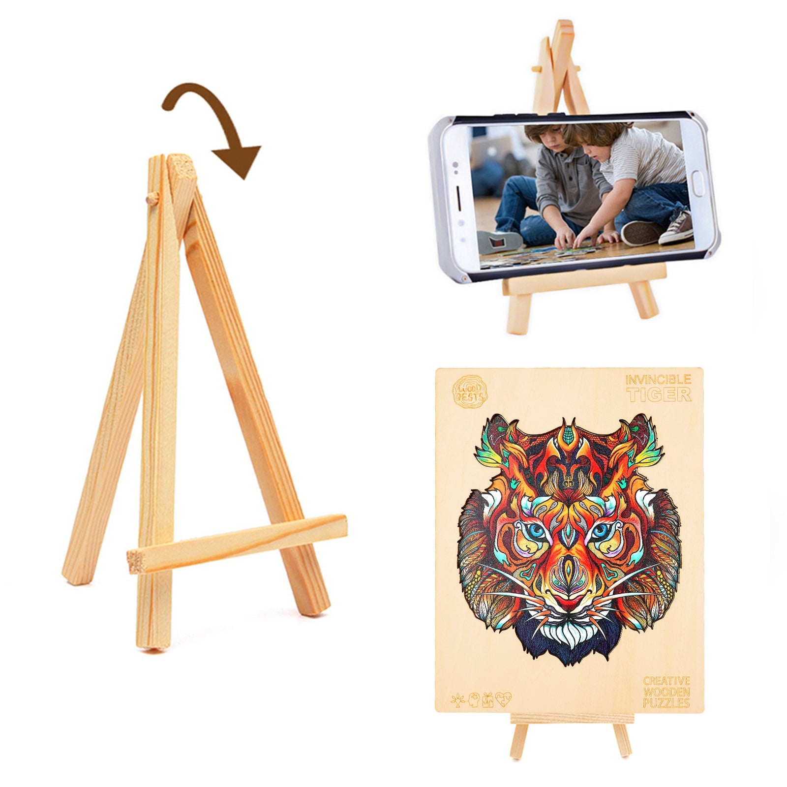 Invincible Tiger Wooden Jigsaw Puzzle