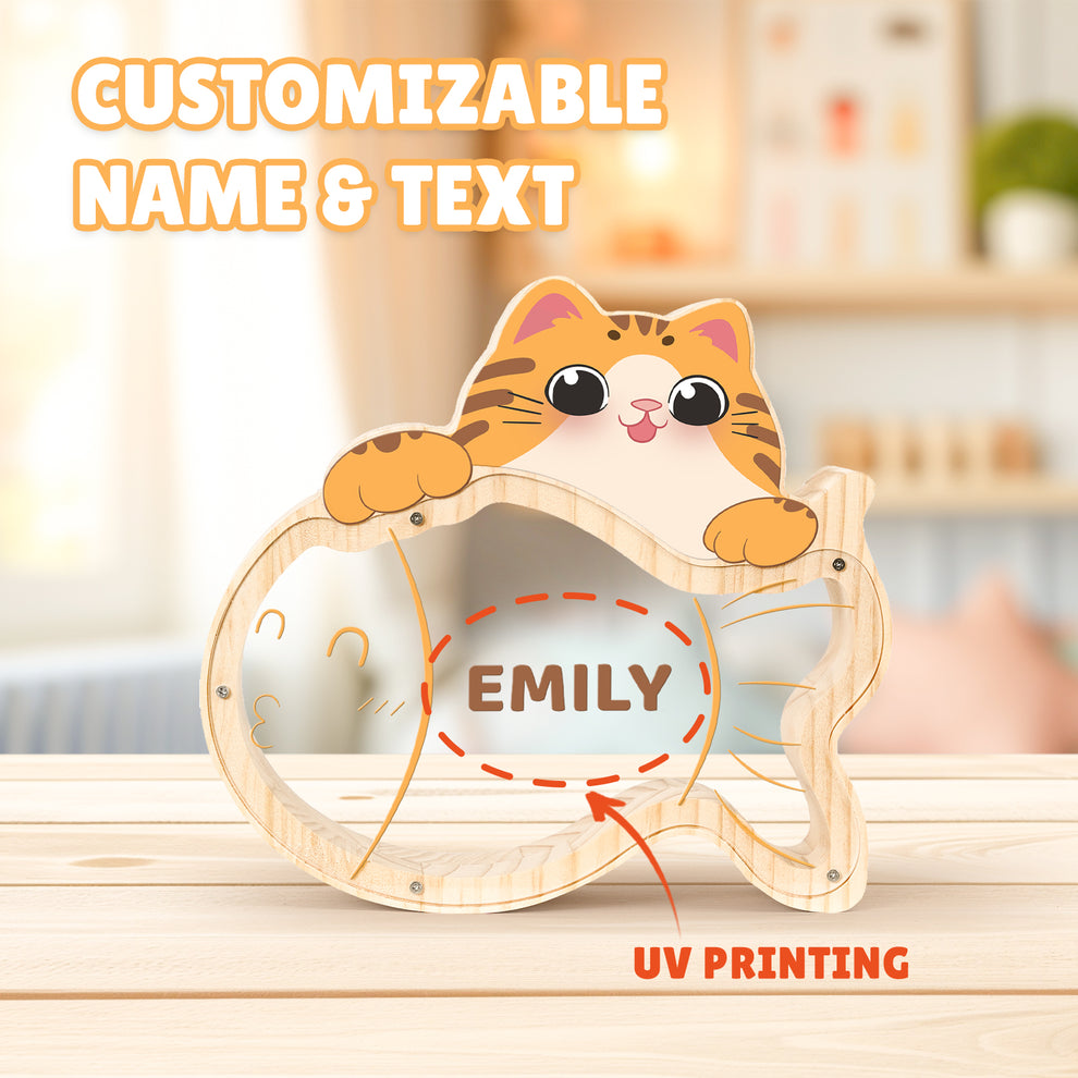 Customized Kitten Shaped Children's Piggy Bank