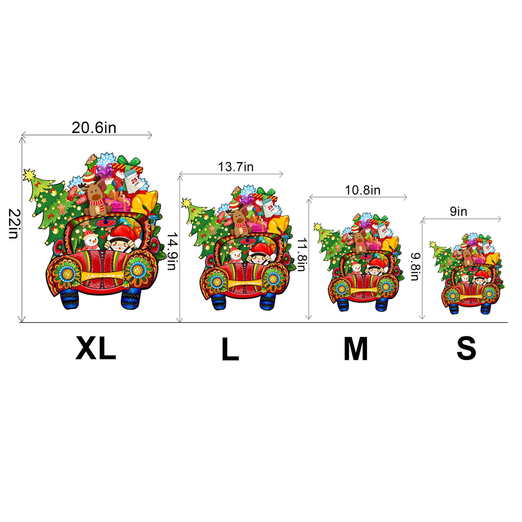 Christmas Car Wooden Jigsaw Puzzle