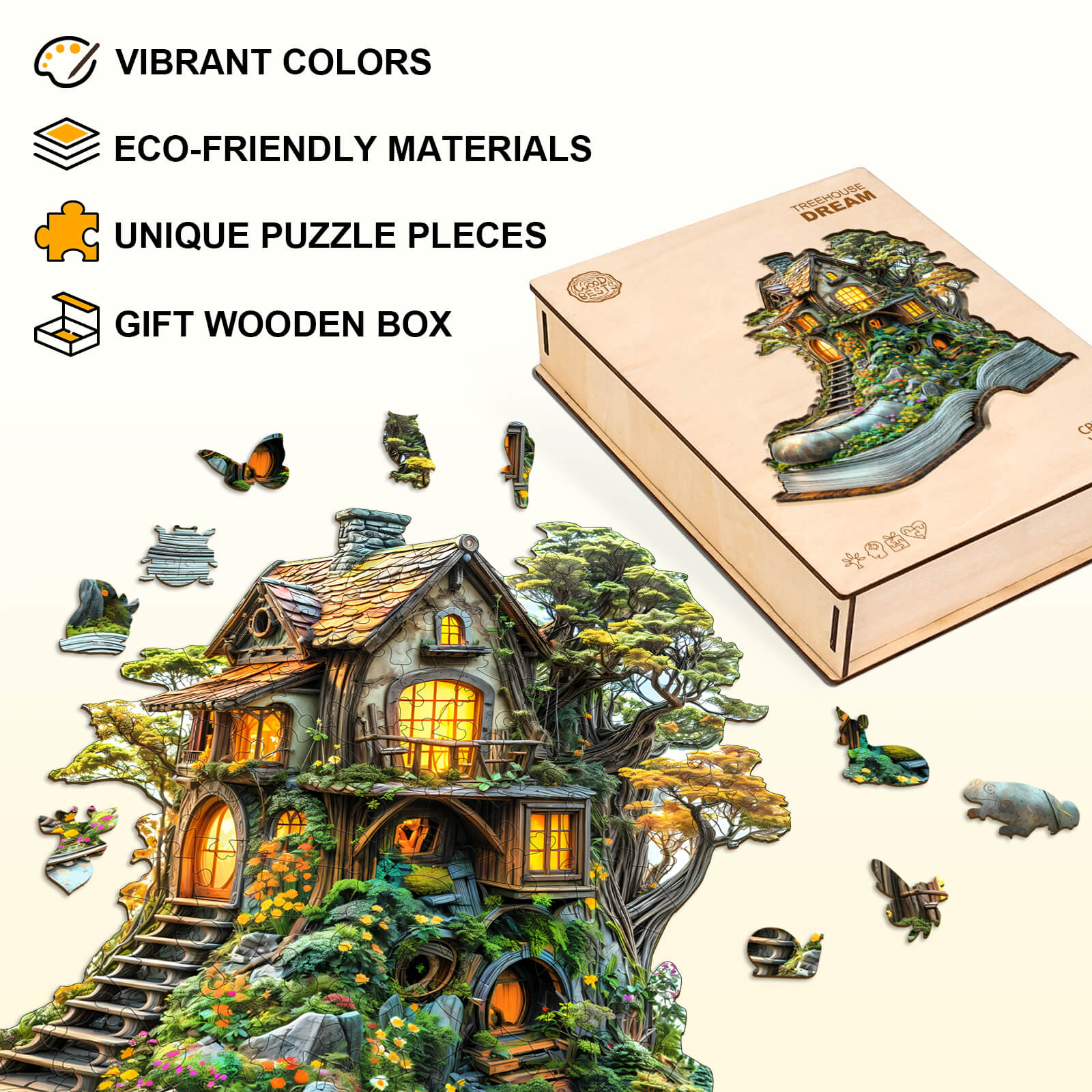 Treehouse Dream Wooden Jigsaw Puzzle