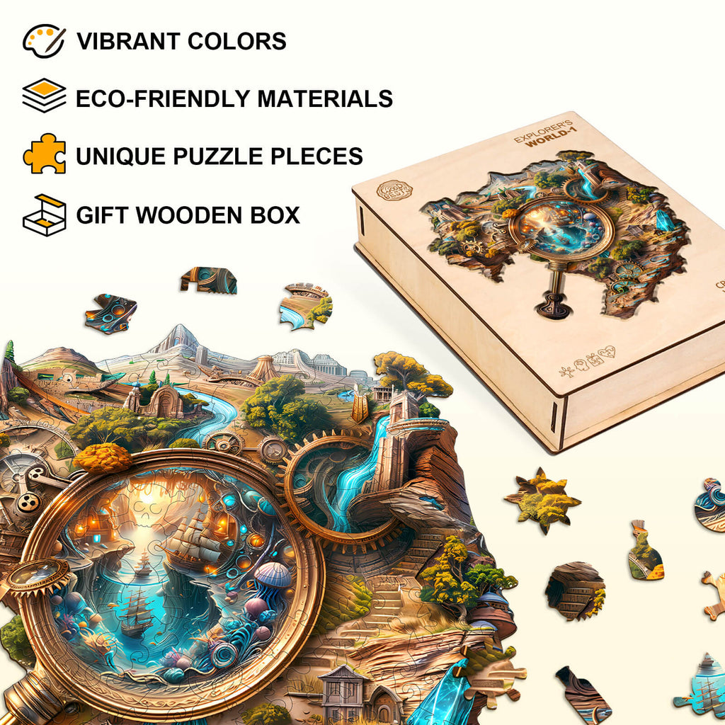 Explorer's World-1 Wooden Jigsaw Puzzle