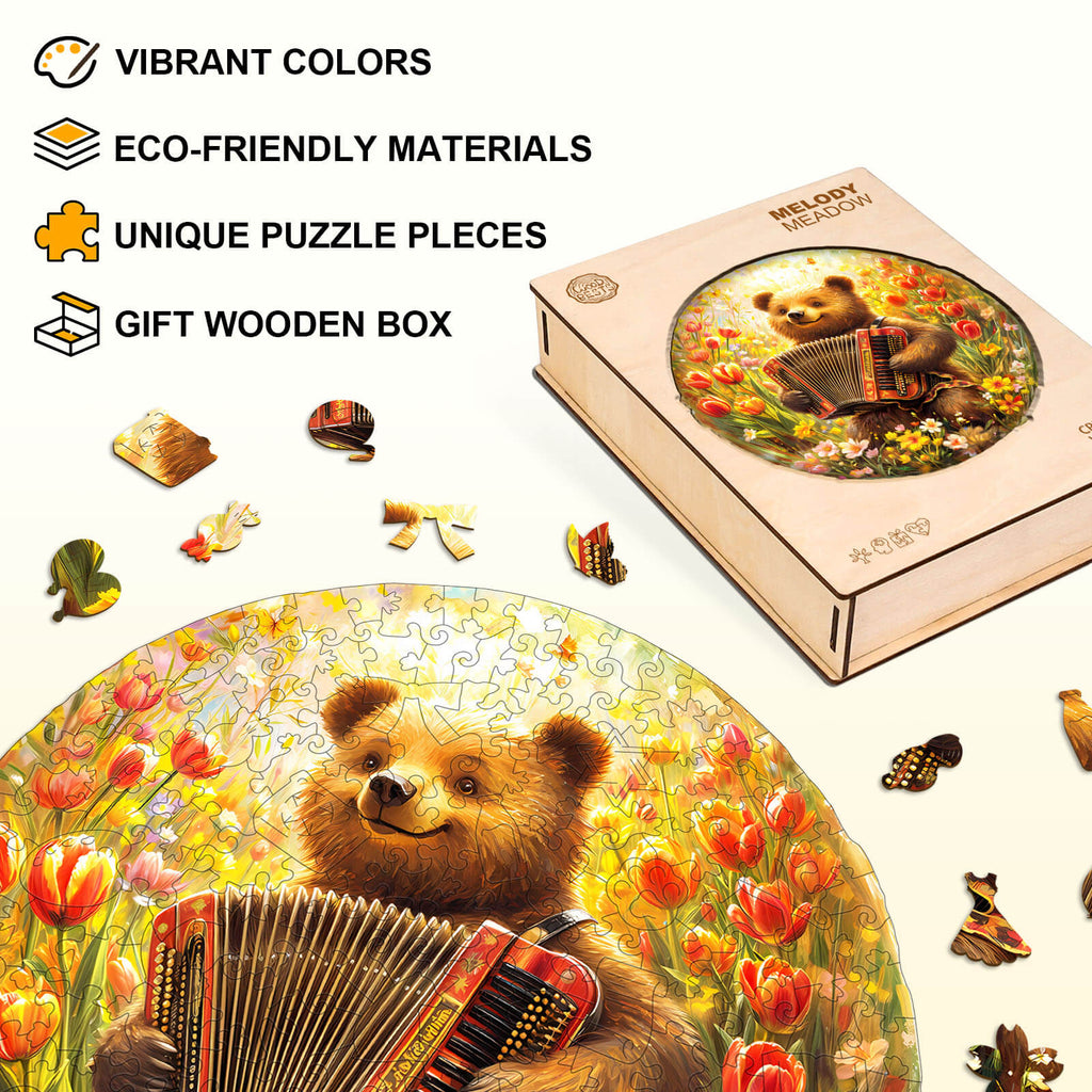 Melody Meadow Wooden Jigsaw Puzzle