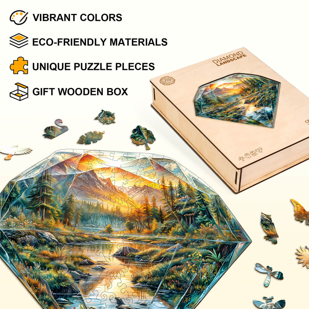 Diamond Landscape Wooden Jigsaw Puzzle