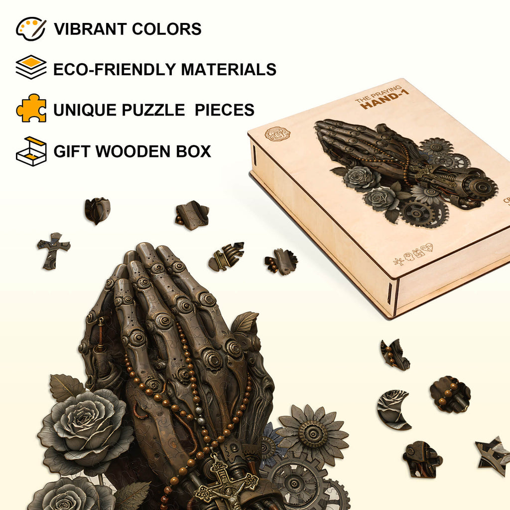 The Praying Hand-1 Wooden Jigsaw Puzzle