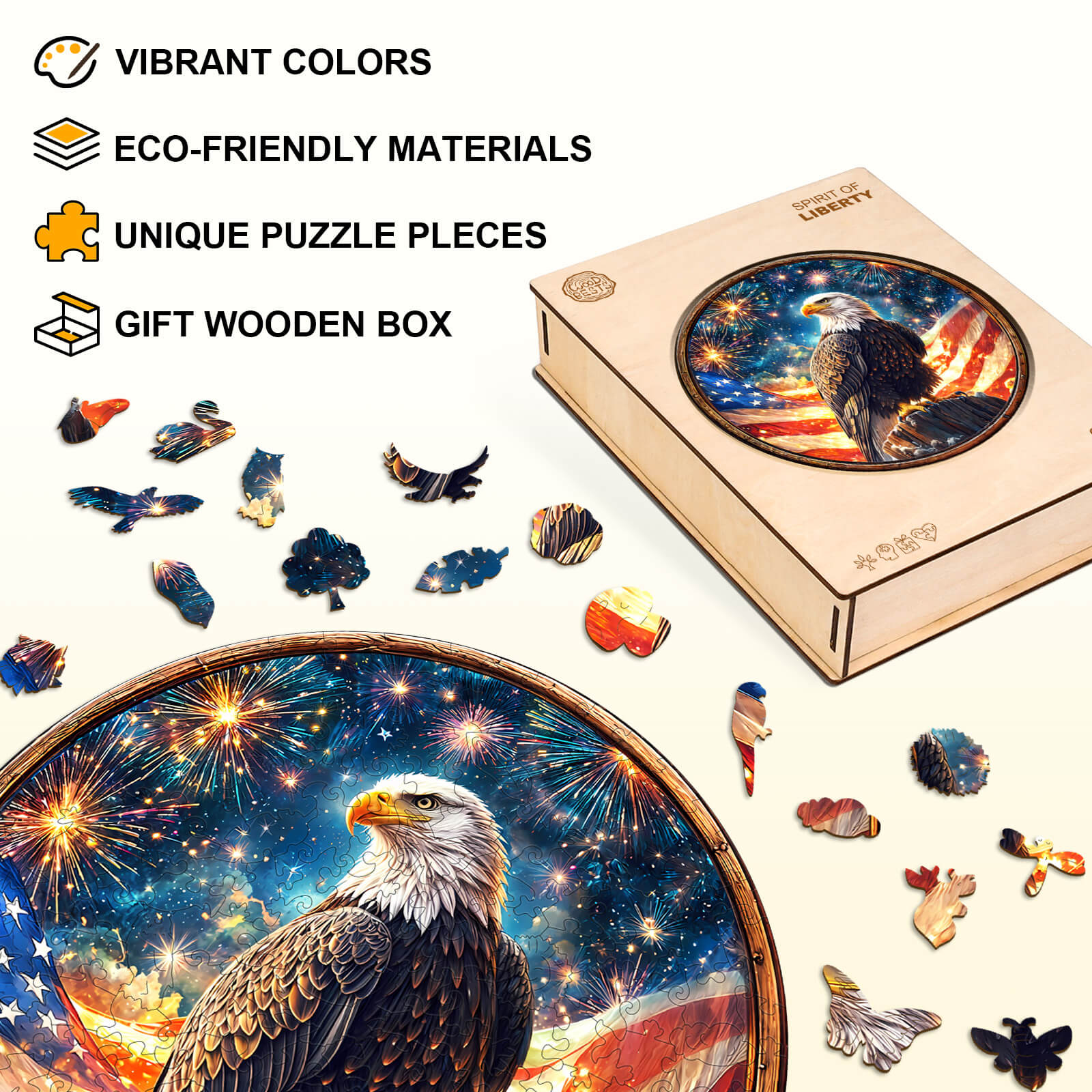 Spirit of Liberty Wooden Jigsaw Puzzle