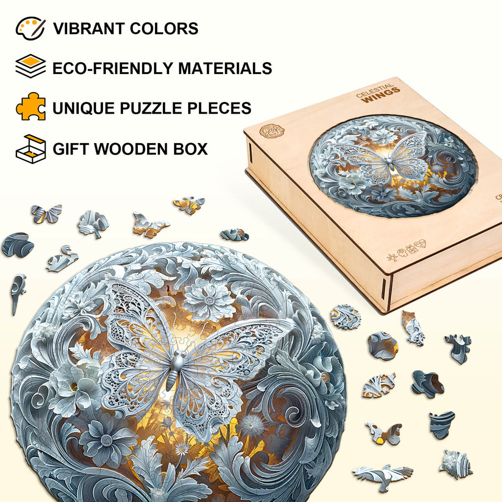 Celestial Wings Wooden Jigsaw Puzzle