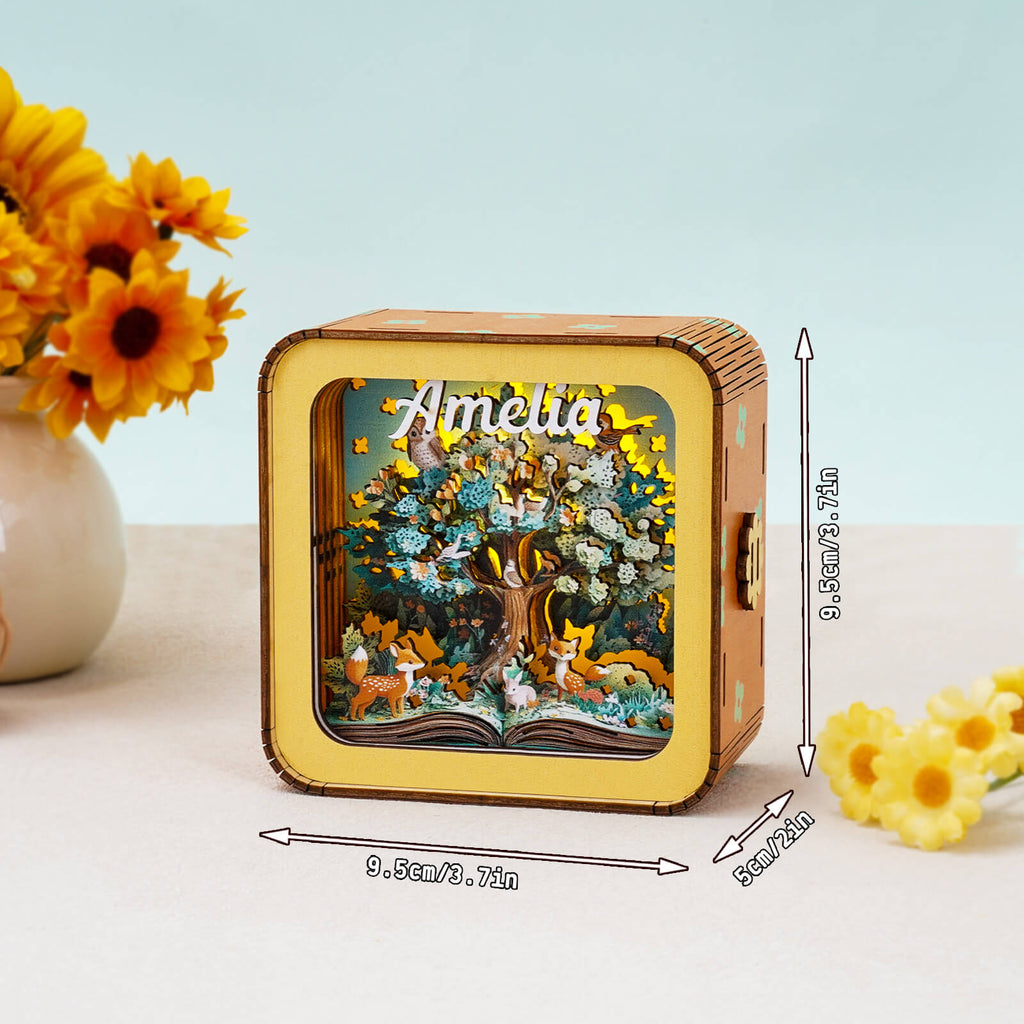 Paper Forest Kit - Personalized 3D Wooden Puzzle Night Light