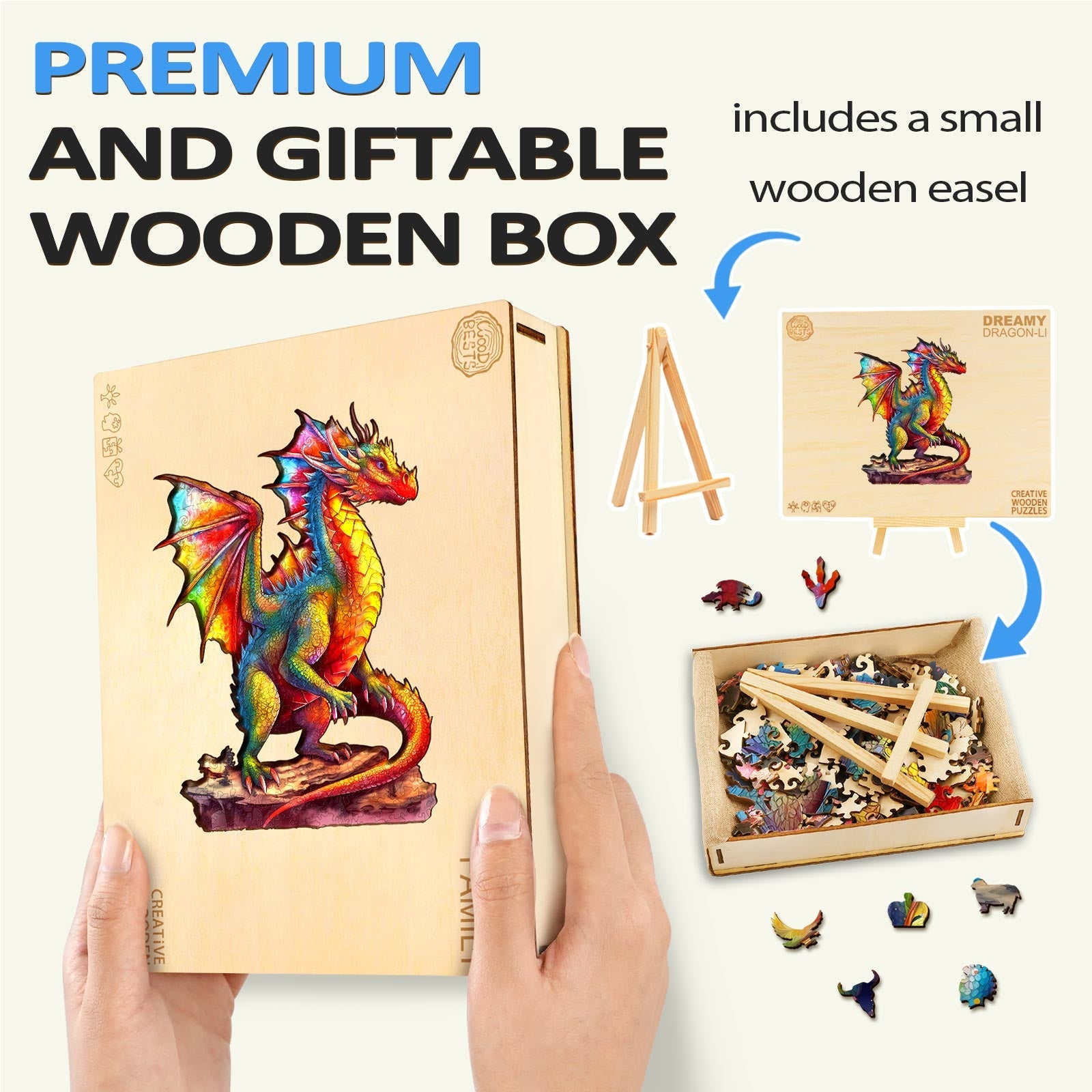 Colorful Dragon-2 Wooden Jigsaw Puzzle