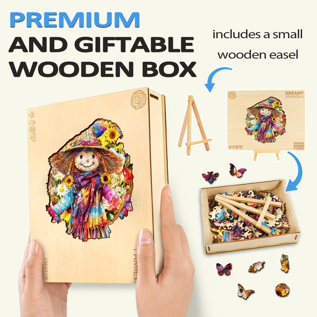 Straw Maiden Wooden Jigsaw Puzzle