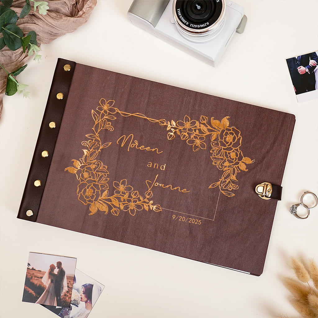 Wedding Photo Album - Wooden Polaroid Photo Album